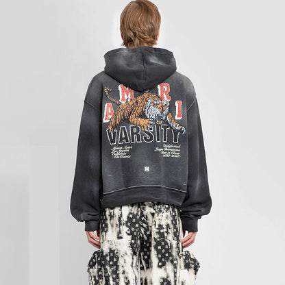 AMRI Vintage Tiger Varsity Hoodie Thickening