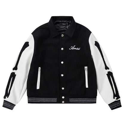 AMRI bone embroidered baseball jacket