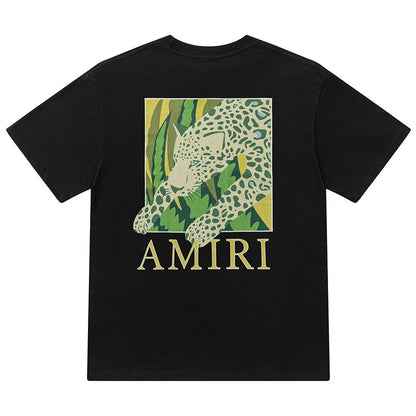 AMRI Men's Black Leopard T-shirt
