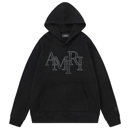 AMRI Staggered Logo-Patches Hoodies