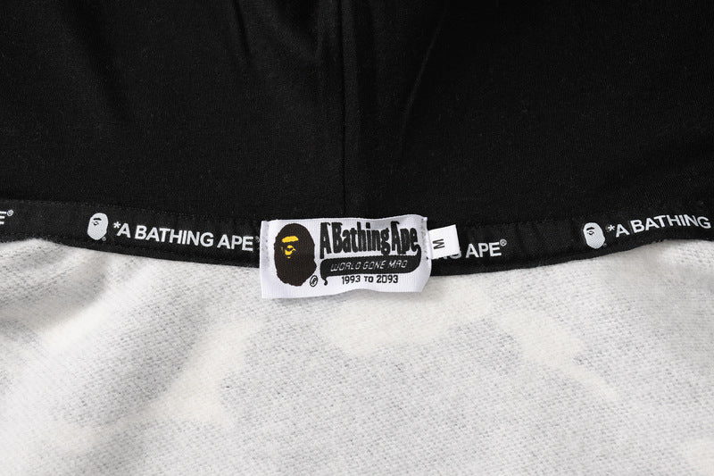BAPE Glow Camo Shark Wide Full Zip Double Hoodies