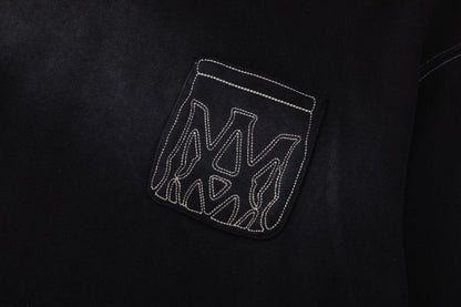 AMRI outline-pocket hoodie