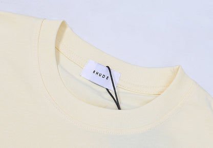 RHUDE Warning Logo Cotton Short-Sleeve T-Shirts