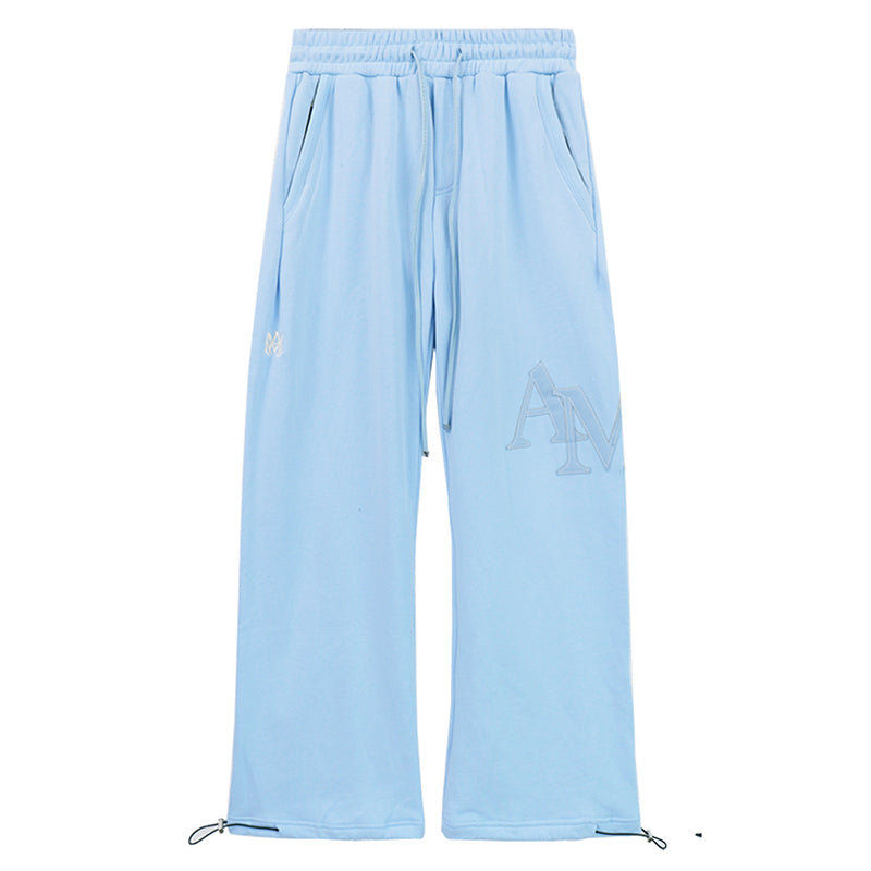 AMRI Leather Logo Cotton-Jersey Pant